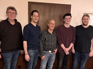 Vorstandschaft SPD-OV Eppingen, v.l. Reinhard Ihle, Jens Schäfer, Michael Mairhofer, Jonas Gantner, Yannick Antritter