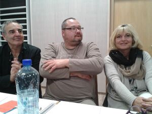 Unsere Delegierten Gaby Litz, Thomas Frese, Roland Kern.