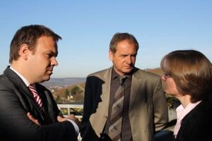 Reinhold Gall und Ingo Rust: gemeinsam aktiv für unsere Raumschaft (hier beim Besuch der Ev. Stiftung Lichtenstern)