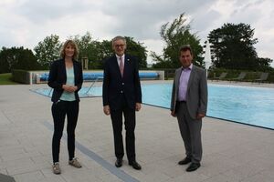 Mit Bürgermeister Brechter und meiner Wahlkreiskollegin Isabell Huber (CDU)